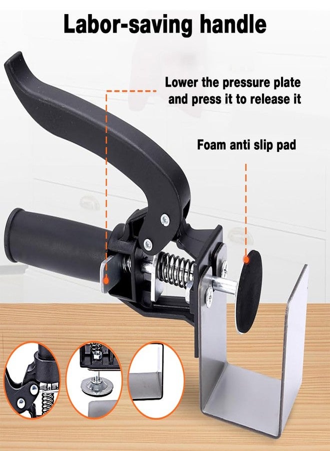 Serplex أداة تركيب لوحة أمامية قابلة للتعديل من سيربلكس®، مشبك تثبيت سريع الفك من الفولاذ المقاوم للصدأ لتوفير الجهد، أداة رفع دقيقة للمحاذاة لتركيب الخزائن، أعمال النجارة المنزلية، 20 × 7 سم - Image 5